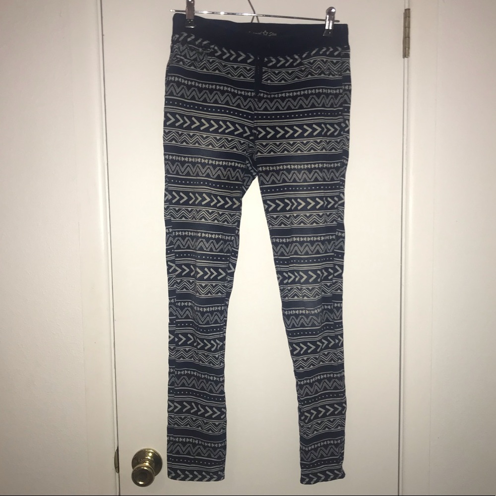 Blue Patterned Leggings